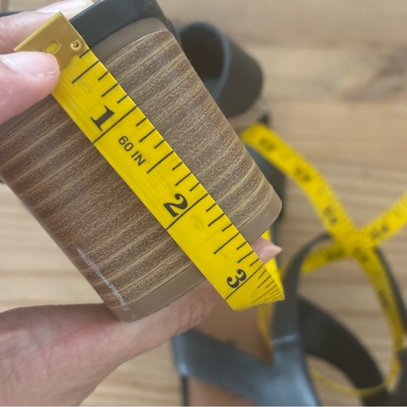 Style & Co Black Heeled Sandals with Ankle Strap - Picture 9 of 10